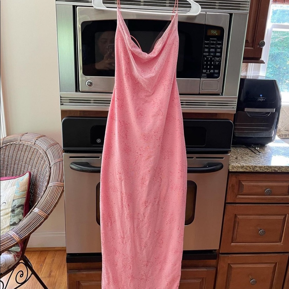 Pink sparkly formal gown